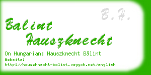 balint hauszknecht business card